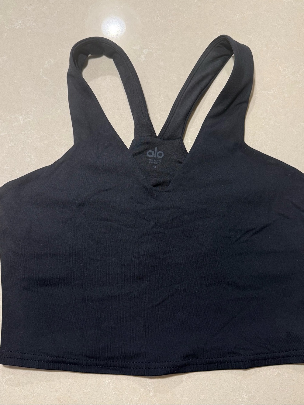 ALO Yoga Black Airbrush Real Bra Tank Medium